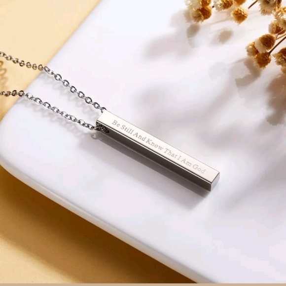 BE STILL KNOW THAT I AM GOD NECKLACE - Picture 2 of 3